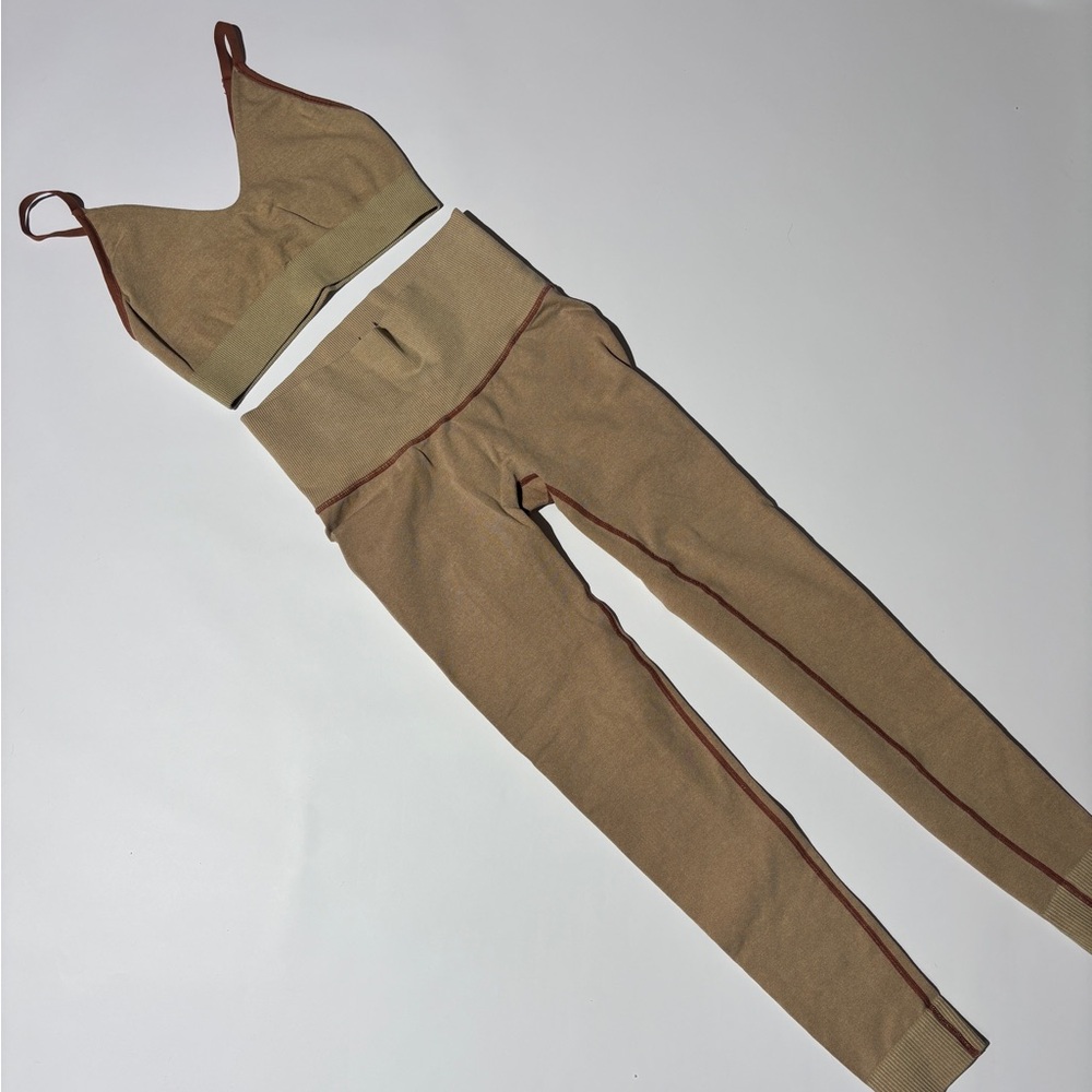 Women's Beige Work Out Set